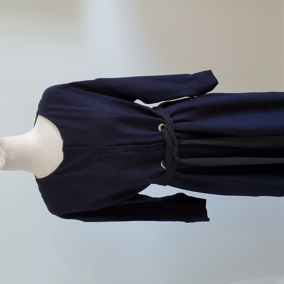 Zara Navy Long Sleeve Dress - Picture 3 of 9